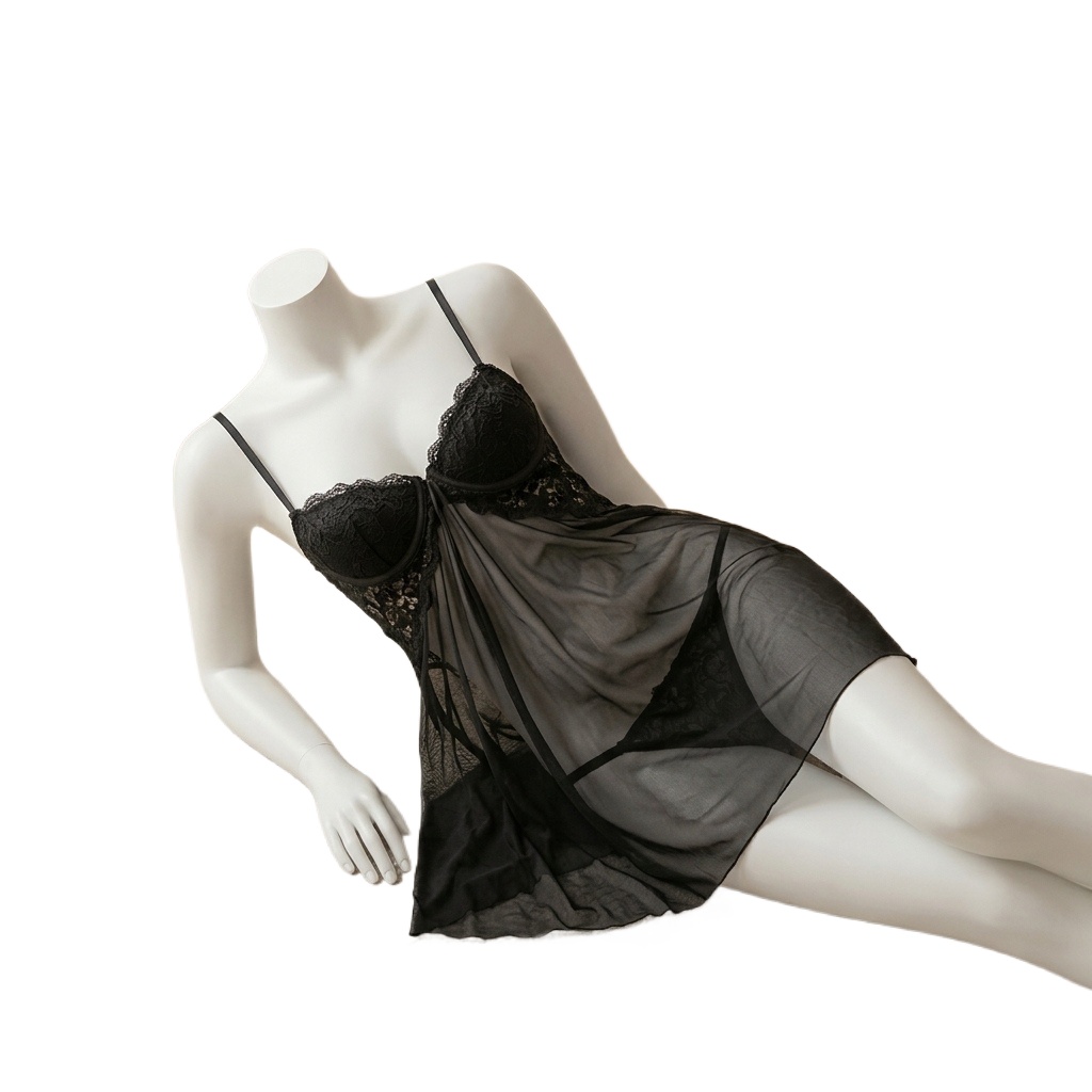 Babydoll Chemise Night - Lingerie da donna in pizzo, stile